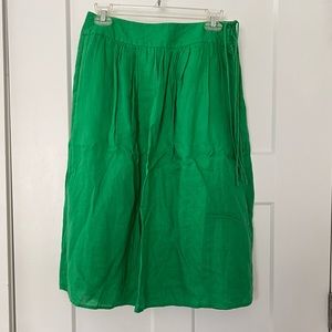 J. Crew Midi Linen Skirt Size 2 Pockets